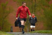 24 April 2018; Mike Sherry makes his way out for Munster Rugby squad training at the University of Limerick in Limerick. Photo by Diarmuid Greene/Sportsfile