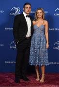24 April 2018; On arrival at the Leinster Rugby Awards Ball are Jordan Larmour and Lucy Byrne. The Awards, taking place at the InterContinental Dublin and MC’d by Darragh Maloney, were a celebration of the 2017/18 Leinster Rugby season to date and over the course of the evening Leinster Rugby acknowledged the contributions of retirees Isa Nacewa, Richardt Strauss and Jamie Heaslip as well as presenting Leinster Rugby caps to departees Jordi Murphy, Cathal Marsh and Peadar Timmins. Former Leinster and Ireland player Paul McNaughton was inducted into the Guinness Hall of Fame. Some of the other Award winners on the night included; Blackrock College (Deep River Rock School of the Year), Hugh Woodhouse, Mullingar RFC (Beauchamps Contribution to Leinster Rugby Award), MU Barnhall RFC (CityJet Senior Club of the Year), Gorey Community School (Irish Independent Development School of the Year Award), Wicklow RFC (Bank of Ireland Junior Club of the Year) and Nora Stapleton (Energia Women’s Rugby Award). Photo by Ramsey Cardy/Sportsfile