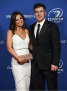 24 April 2018; On arrival at the Leinster Rugby Awards Ball are Luke McGrath and Rebecca Tarrant. The Awards, taking place at the InterContinental Dublin and MC’d by Darragh Maloney, were a celebration of the 2017/18 Leinster Rugby season to date and over the course of the evening Leinster Rugby acknowledged the contributions of retirees Isa Nacewa, Richardt Strauss and Jamie Heaslip as well as presenting Leinster Rugby caps to departees Jordi Murphy, Cathal Marsh and Peadar Timmins. Former Leinster and Ireland player Paul McNaughton was inducted into the Guinness Hall of Fame. Some of the other Award winners on the night included; Blackrock College (Deep River Rock School of the Year), Hugh Woodhouse, Mullingar RFC (Beauchamps Contribution to Leinster Rugby Award), MU Barnhall RFC (CityJet Senior Club of the Year), Gorey Community School (Irish Independent Development School of the Year Award), Wicklow RFC (Bank of Ireland Junior Club of the Year) and Nora Stapleton (Energia Women’s Rugby Award). Photo by Ramsey Cardy/Sportsfile