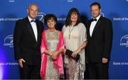 24 April 2018; On arrival at the Leinster Rugby Awards Ball are, from left, Derek Collins, Cathy O'Connor, Linda and Trevor Montgomery. The Awards, taking place at the InterContinental Dublin and MC’d by Darragh Maloney, were a celebration of the 2017/18 Leinster Rugby season to date and over the course of the evening Leinster Rugby acknowledged the contributions of retirees Isa Nacewa, Richardt Strauss and Jamie Heaslip as well as presenting Leinster Rugby caps to departees Jordi Murphy, Cathal Marsh and Peadar Timmins. Former Leinster and Ireland player Paul McNaughton was inducted into the Guinness Hall of Fame. Some of the other Award winners on the night included; Blackrock College (Deep River Rock School of the Year), Hugh Woodhouse, Mullingar RFC (Beauchamps Contribution to Leinster Rugby Award), MU Barnhall RFC (CityJet Senior Club of the Year), Gorey Community School (Irish Independent Development School of the Year Award), Wicklow RFC (Bank of Ireland Junior Club of the Year) and Nora Stapleton (Energia Women’s Rugby Award). Photo by Ramsey Cardy/Sportsfile