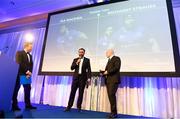 24 April 2018; Isa Nacewa and Richardt Strauss with their Leinster caps on the occasion of their retirement. The Awards, taking place at the InterContinental Dublin and MC’d by Darragh Maloney, were a celebration of the 2017/18 Leinster Rugby season to date and over the course of the evening Leinster Rugby acknowledged the contributions of retirees Isa Nacewa, Richardt Strauss and Jamie Heaslip as well as presenting Leinster Rugby caps to departees Jordi Murphy, Cathal Marsh and Peadar Timmins. Former Leinster and Ireland player Paul McNaughton was inducted into the Guinness Hall of Fame. Some of the other Award winners on the night included; Blackrock College (Deep River Rock School of the Year), Hugh Woodhouse, Mullingar RFC (Beauchamps Contribution to Leinster Rugby Award), MU Barnhall RFC (CityJet Senior Club of the Year), Gorey Community School (Irish Independent Development School of the Year Award), Wicklow RFC (Bank of Ireland Junior Club of the Year) and Nora Stapleton (Energia Women’s Rugby Award). Photo by Ramsey Cardy/Sportsfile