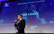 24 April 2018; Dan Leavy with the Life Style Sports Supporters Player of the Year award. The Awards, taking place at the InterContinental Dublin and MC’d by Darragh Maloney, were a celebration of the 2017/18 Leinster Rugby season to date and over the course of the evening Leinster Rugby acknowledged the contributions of retirees Isa Nacewa, Richardt Strauss and Jamie Heaslip as well as presenting Leinster Rugby caps to departees Jordi Murphy, Cathal Marsh and Peadar Timmins. Former Leinster and Ireland player Paul McNaughton was inducted into the Guinness Hall of Fame. Some of the other Award winners on the night included; Blackrock College (Deep River Rock School of the Year), Hugh Woodhouse, Mullingar RFC (Beauchamps Contribution to Leinster Rugby Award), MU Barnhall RFC (CityJet Senior Club of the Year), Gorey Community School (Irish Independent Development School of the Year Award), Wicklow RFC (Bank of Ireland Junior Club of the Year) and Nora Stapleton (Energia Women’s Rugby Award). Photo by Ramsey Cardy/Sportsfile