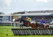25 April 2018; Prince Garyantle, left, with Adam Short up, jumps the sixth on their way to winning the Adare Manor Opportunity Series Final Handicap Hurdle at Punchestown Racecourse in Naas, Co. Kildare. Photo by Seb Daly/Sportsfile