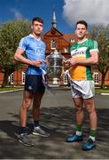 26 April 2018; Chris Crummy of Dublin, left, and David King of Offaly, in attendance at the Leinster GAA Senior Hurling Championship 2018 Launch, at McKee Barracks in Cabra, Dublin. Photo by Seb Daly/Sportsfile