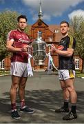 26 April 2018; Gearóid McInerney of Galway, left, and Eoin Murphy of Kilkenny in attendance at the Leinster GAA Senior Hurling Championship 2018 Launch, at McKee Barracks in Cabra, Dublin. Photo by Seb Daly/Sportsfile