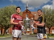 26 April 2018; Gearóid McInerney of Galway, left, and Eoin Murphy of Kilkenny in attendance at the Leinster GAA Senior Hurling Championship 2018 Launch, at McKee Barracks in Cabra, Dublin. Photo by Seb Daly/Sportsfile