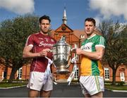26 April 2018; Gearóid McInerney of Galway, left, and David King of Offaly in attendance at the Leinster GAA Senior Hurling Championship 2018 Launch, at McKee Barracks in Cabra, Dublin. Photo by Seb Daly/Sportsfile