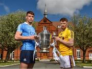 26 April 2018; Chris Crummy of Dublin, left, and David Dunne of Wexford in attendance at the Leinster GAA Senior Hurling Championship 2018 Launch, at McKee Barracks in Cabra, Dublin. Photo by Seb Daly/Sportsfile