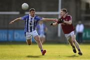 26 April 2018; Colm Basquel of Ballyboden St Enda's in action against Darren Byrne of Raheny during the Dublin County Senior Football Championship Group 1 match between Ballyboden St Enda's and Raheny at Parnell Park in Dublin. Photo by Harry Murphy/Sportsfile
