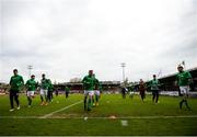 27 April 2018; Cork City players warm up prior to the SSE Airtricity League Premier Division match between Cork City and Dundalk at Turner's Cross, in Cork. Photo by Eóin Noonan/Sportsfile