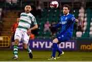 20 March 2018; Roberto Lopes of Shamrock Rovers in action against Barry Maguire of Limerick during the SSE Airtricity League Premier Division match between Shamrock Rovers and Limerick at Tallaght Stadium in Dublin. Photo by Harry Murphy/Sportsfile