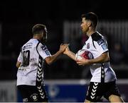 27 April 2018; Dinny Corcoran, right, of Bohemians is congratulated by team-mate Keith Ward after scoring his side's first goal during the SSE Airtricity League Premier Division match between St Patrick's Athletic and Bohemians at Richmond Park, in Dublin. Photo by Seb Daly/Sportsfile