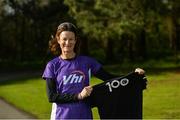 28 April 2018; Former World Champion and Olympic Silver medallist Sonia O’Sullivan completed her 100th parkrun at Cabinteely parkrun on Saturday morning where Vhi hosted a special event to celebrate the achievement. More than 400 parkrunners and volunteers enjoyed refreshments in the Vhi Relaxation Area where a physiotherapist took participants through a post-event stretching routine. parkrun in partnership with Vhi support local communities in organising free, weekly, timed 5k runs every Saturday at 9.30am. To register for a parkrun near you visit www.parkrun.ie. Photo by Piaras Ó Mídheach/Sportsfile