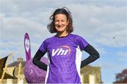 28 April 2018; Former World Champion and Olympic Silver medallist Sonia O’Sullivan completed her 100th parkrun at Cabinteely parkrun on Saturday morning where Vhi hosted a special event to celebrate the achievement. More than 400 parkrunners and volunteers enjoyed refreshments in the Vhi Relaxation Area where a physiotherapist took participants through a post-event stretching routine. parkrun in partnership with Vhi support local communities in organising free, weekly, timed 5k runs every Saturday at 9.30am. To register for a parkrun near you visit www.parkrun.ie. Photo by Piaras Ó Mídheach/Sportsfile