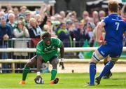 28 April 2018; Niyi Adeolokun of Connacht score his side's first try during the Guinness PRO14 Round 21 match between Connacht and Leinster at the Sportsground in Galway. Photo by Brendan Moran/Sportsfile