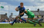 28 April 2018; Peadar Timmins of Leinster is tackled by Eoin McKeon of Connacht during the Guinness PRO14 Round 21 match between Connacht and Leinster at the Sportsground in Galway. Photo by Ramsey Cardy/Sportsfile
