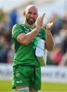 28 April 2018; John Muldoon of Connacht applauds the supporters after playing his last match for the province after the Guinness PRO14 Round 21 match between Connacht and Leinster at the Sportsground in Galway. Photo by Brendan Moran/Sportsfile