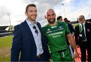 28 April 2018; Andrew Browne, left, and John Muldoon of Connacht following the Guinness PRO14 Round 21 match between Connacht and Leinster at the Sportsground in Galway. Photo by Ramsey Cardy/Sportsfile