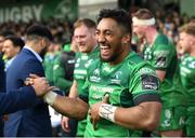 28 April 2018; Bundee Aki of Connacht following the Guinness PRO14 Round 21 match between Connacht and Leinster at the Sportsground in Galway. Photo by Ramsey Cardy/Sportsfile