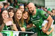 28 April 2018; John Muldoon of Connacht with supporters following the Guinness PRO14 Round 21 match between Connacht and Leinster at the Sportsground in Galway. Photo by Ramsey Cardy/Sportsfile