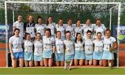 28 April 2018; UCD players celebrate with the cup after the Women's EY Hockey League match between UCD and Monkstown at UCD in Belfield, Dublin. Photo by Piaras Ó Mídheach/Sportsfile
