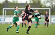 28 April 2018; Lauren Dwyer of Wexford Youths in action against Michelle O'Driscoll of Cork City WFC during the Continental Tyres Women's National League match between Wexford Youths and Cork City WFC at Ferrycarrig Park in Wexford. Photo by Matt Browne/Sportsfile