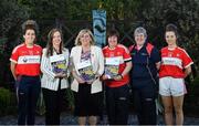 27 April 2018; The LGFA announced details of its Strategic Roadmap 2017-2022 at the Ladies Gaelic Football Association Annual Congress 2018. In attendance were, from left, Sinéad Woods, Louth senior player, Helen O'Rourke, CEO, LGFA, Marie Hickey, President, LGFA, Edel Woods, Vice-chairperson, Louth LGFA, Sonia Gernon, Assistant Children’s Officer, Louth LGFA, and Abbi O’Connor, Louth minor captain. Crowne Plaza in Dundalk, Co Louth. Photo by Piaras Ó Mídheach/Sportsfile