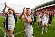 28 April 2018; Ulster players including Jacob Stockdale, Craig Gilroy, and Louis Ludik applaud supporters after the Guinness PRO14 Round 21 match between Munster and Ulster at Thomond Park in Limerick. Photo by Diarmuid Greene/Sportsfile
