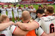 28 April 2018; Rory Best of Ulster speaks to his team-mates after the Guinness PRO14 Round 21 match between Munster and Ulster at Thomond Park in Limerick. Photo by Diarmuid Greene/Sportsfile