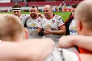 28 April 2018; Rory Best of Ulster speaks to his team-mates after the Guinness PRO14 Round 21 match between Munster and Ulster at Thomond Park in Limerick. Photo by Diarmuid Greene/Sportsfile
