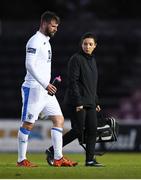 28 April 2018; Paddy McCourt of Finn Harps walks off injured during the SSE Airtricity League First Division match between Longford Town and Finn Harps at the City Calling Stadium in Longford. Photo by Harry Murphy/Sportsfile