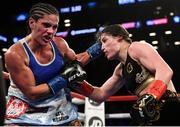 28 April 2018; Katie Taylor, right, and Victoria Bustos during their WBA and IBF World Lightweight unification bout at the Barclays Center in Brooklyn, New York. Photo by Stephen McCarthy/Sportsfile