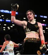 28 April 2018; Katie Taylor following her WBA and IBF World Lightweight unification bout with Victoria Bustos at the Barclays Center in Brooklyn, New York. Photo by Stephen McCarthy/Sportsfile