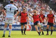 22 April 2018; Rory Scannell of Munster kicks for touch during the European Rugby Champions Cup semi-final match between Racing 92 and Munster Rugby at the Stade Chaban-Delmas in Bordeaux, France. Photo by Brendan Moran/Sportsfile