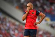 22 April 2018; Simon Zebo of Munster during the European Rugby Champions Cup semi-final match between Racing 92 and Munster Rugby at the Stade Chaban-Delmas in Bordeaux, France. Photo by Brendan Moran/Sportsfile
