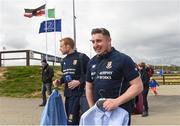 29 April 2018; Frank Murphy, left, and Will Canavan of Tullow RFC arrive at the ground before the Bank of Ireland Provincial Towns Cup Final match between Tullow RFC and Enniscorthy RFC, at Wicklow RFC, Wicklow. Photo by Matt Browne/Sportsfile