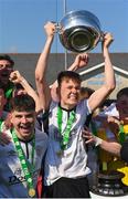 29 April 2018; Tramore AFC captain Tom Carney lifts the cup after the FAI Youth Cup Final match between Tramore AFC and St Kevin's Boys at Ozier Park in Waterford. Photo by Piaras Ó Mídheach/Sportsfile