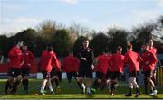 21 April 2018; Longford Town players warm up prior to the SSE Airtricity League First Division match between Longford Town and UCD at the City Calling Stadium in Lissanurlan, Longford. Photo by Harry Murphy/Sportsfile