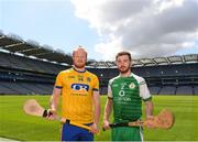 30 April 2018; Naos Connaghton of Roscommon with Conor Hickey of London during the Christy Ring competition launch at Croke Park in Dublin. Photo by Eóin Noonan/Sportsfile