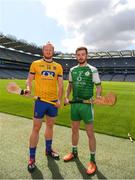 30 April 2018; Naos Connaghton of Roscommon with Conor Hickey of London during the Christy Ring competition launch at Croke Park in Dublin. Photo by Eóin Noonan/Sportsfile