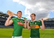 30 April 2018; Damien Healy of Meath with Padraig Boyle of Kerry during the McDonagh competition launch at Croke Park in Dublin. Photo by Eóin Noonan/Sportsfile