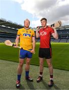 30 April 2018; Naos Connaghton of Roscommon with Paul Sheehan of Down during the Christy Ring competition launch at Croke Park in Dublin. Photo by Eóin Noonan/Sportsfile