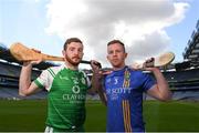 30 April 2018; Conor Hickey of London with Warren Kavanagh of Wicklow during the Christy Ring competition launch at Croke Park in Dublin. Photo by Eóin Noonan/Sportsfile