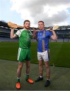 30 April 2018; Conor Hickey of London with Warren Kavanagh of Wicklow during the Christy Ring competition launch at Croke Park in Dublin. Photo by Eóin Noonan/Sportsfile