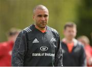 30 April 2018; Simon Zebo during Munster Rugby Squad Training at University of Limerick, Co Limerick. Photo by Piaras Ó Mídheach/Sportsfile
