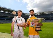 30 April 2018; Paul Hoban of Warwickshire with Zak Moradi of Leitrim during the Rackard competition launch at Croke Park in Dublin. Photo by Eóin Noonan/Sportsfile