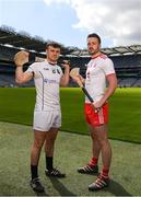 30 April 2018; Paul Hoban of Warwickshire with Damian Casey of Tyrone during the Rackard competition launch at Croke Park in Dublin. Photo by Eóin Noonan/Sportsfile