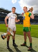 30 April 2018; Paul Hoban of Warwickshire with Padraig Doherty of Donegal during the Rackard competition launch at Croke Park in Dublin. Photo by Eóin Noonan/Sportsfile