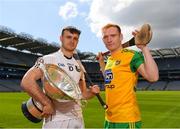 30 April 2018; Paul Hoban of Warwickshire with Padraig Doherty of Donegal during the Rackard competition launch at Croke Park in Dublin. Photo by Eóin Noonan/Sportsfile