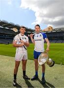 30 April 2018; Paul Hoban of Warwickshire with Fergal Rafter of Monaghan during the Rackard competition launch at Croke Park in Dublin. Photo by Eóin Noonan/Sportsfile